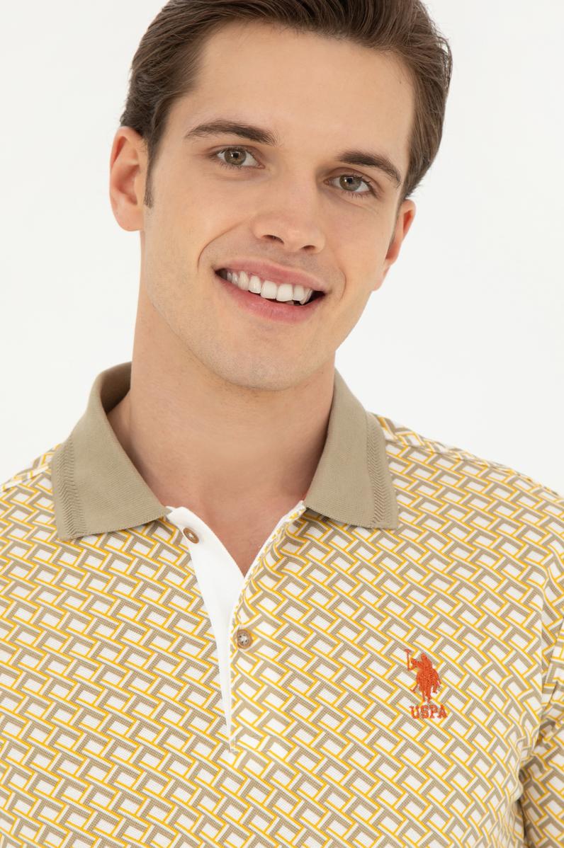 Erkek Regular Fit Polo Yaka Açık Haki Tişört