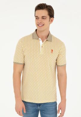 Erkek Regular Fit Polo Yaka Açık Haki Tişört - 50281523001