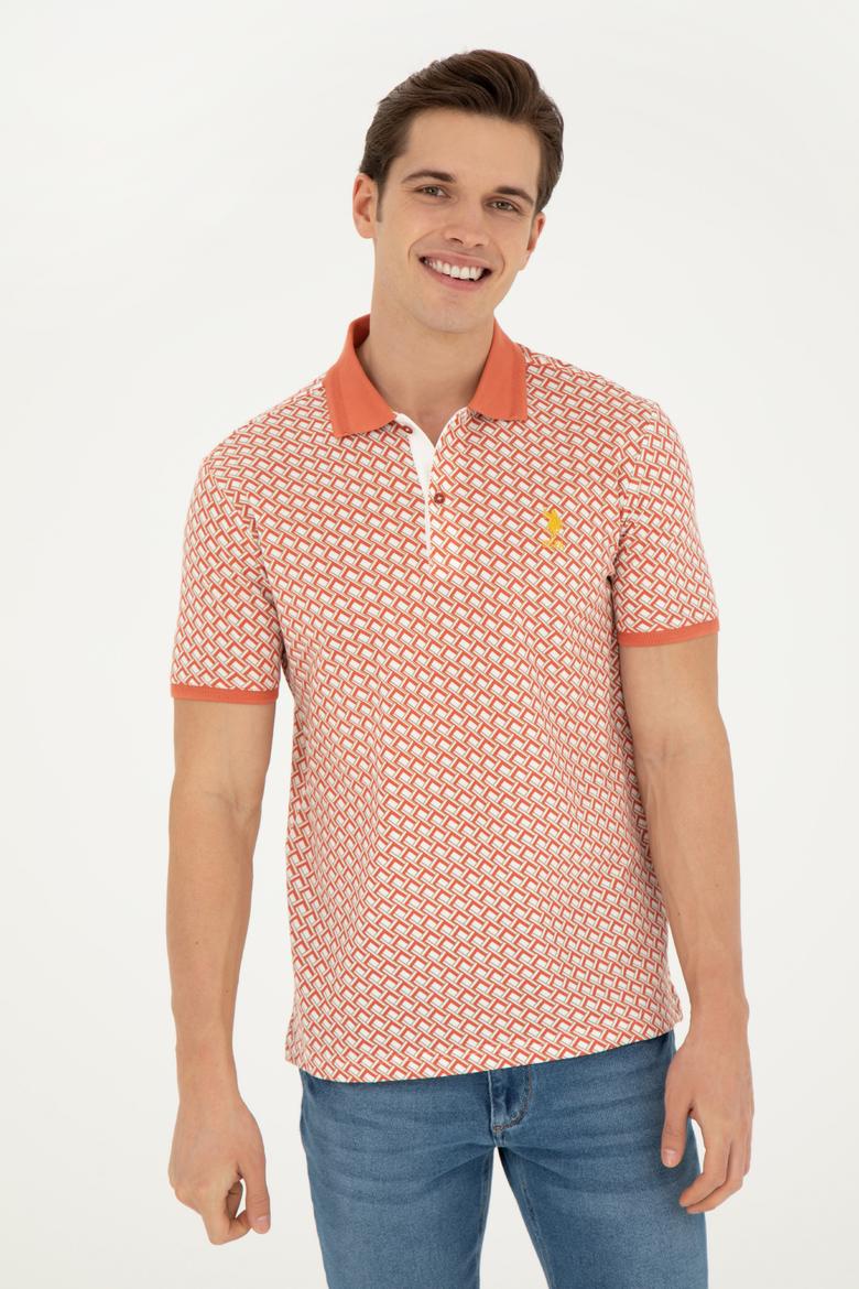 Erkek Regular Fit Polo Yaka Pudra Tişört - 50281523037