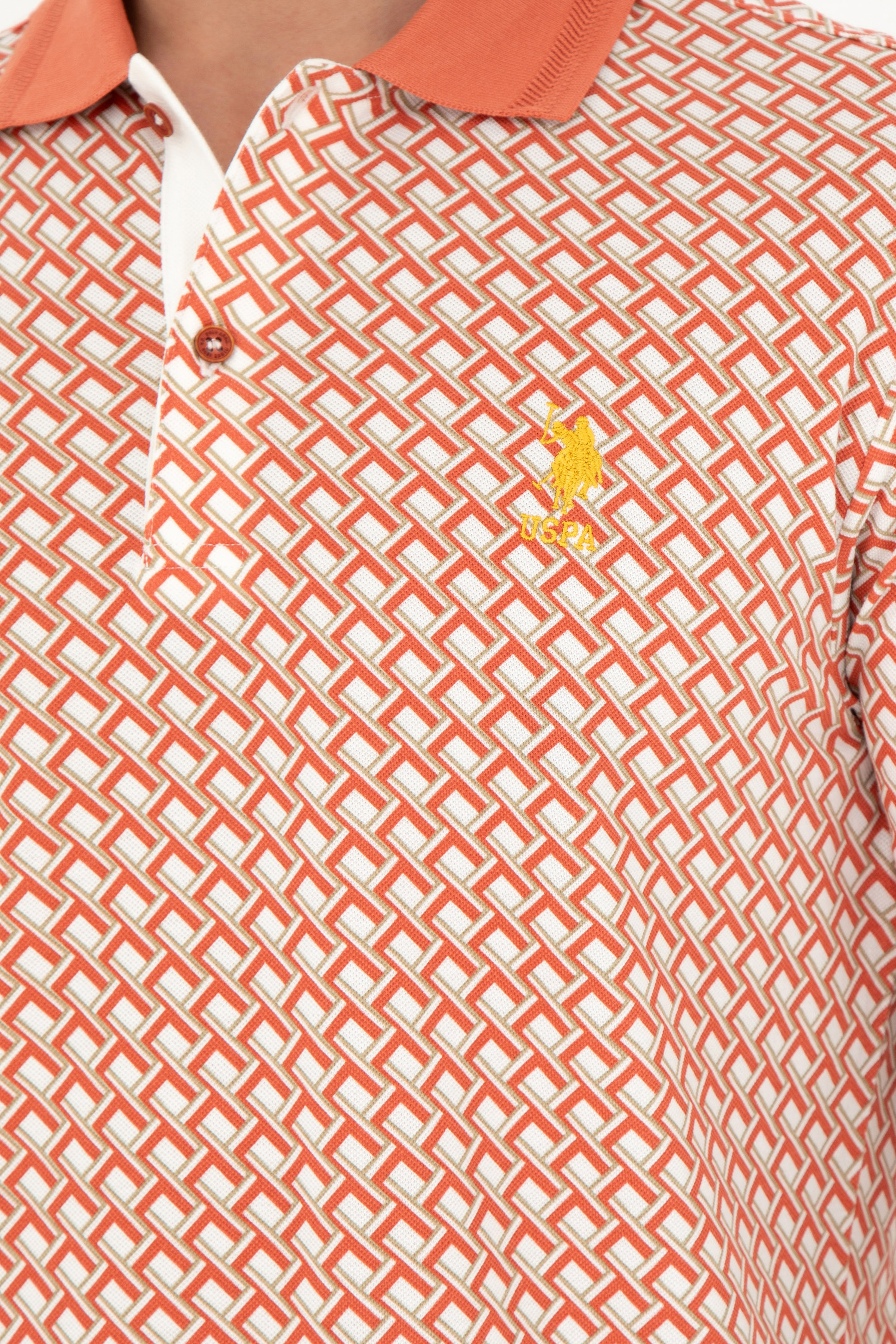 Erkek Regular Fit Polo Yaka Pudra Tişört - Image 7