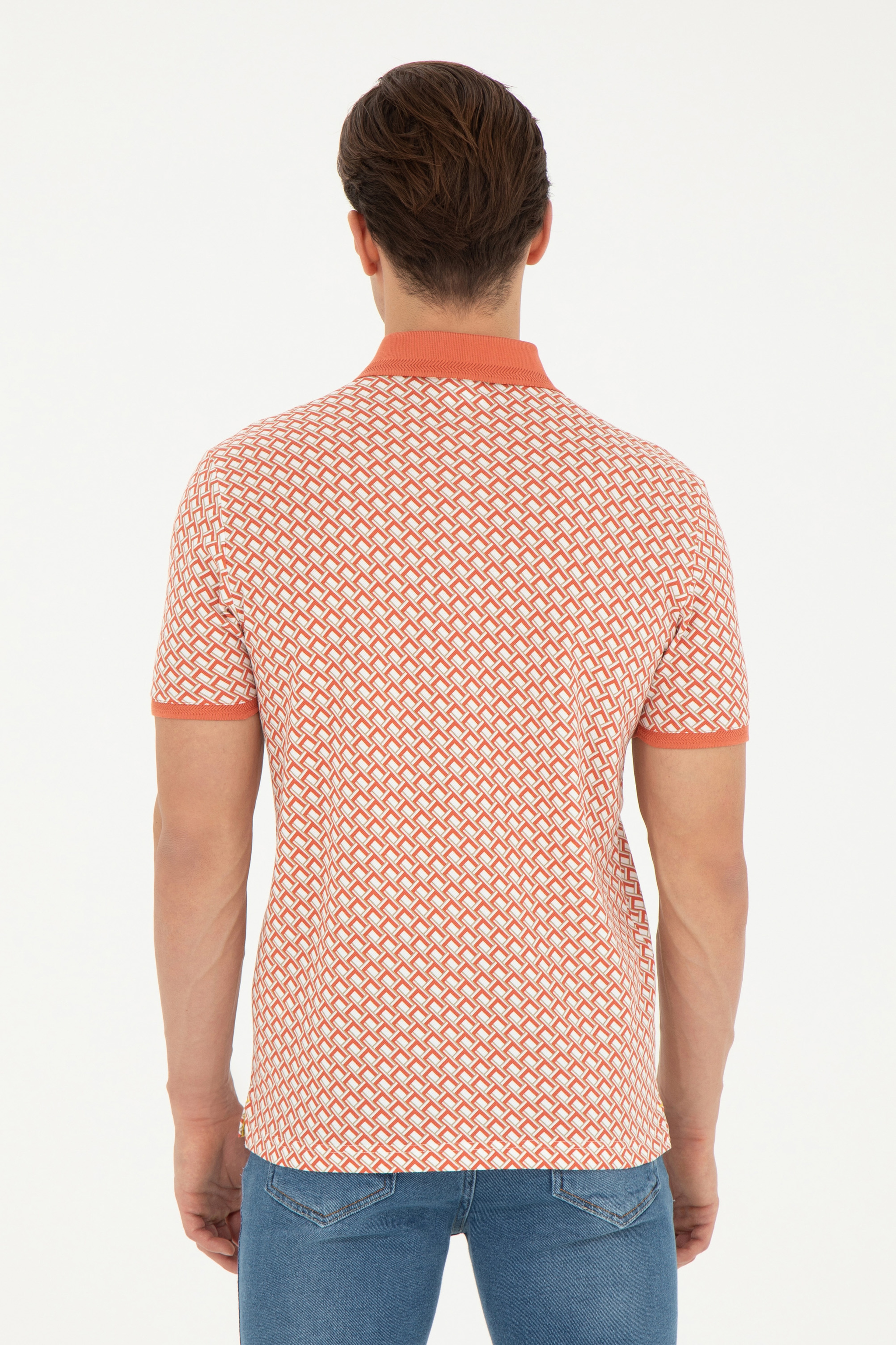 Erkek Regular Fit Polo Yaka Pudra Tişört