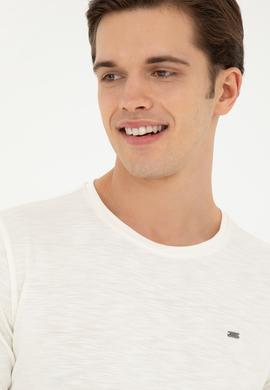 Erkek Ekru Basic Tişört - 50285294039