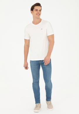 Erkek Ekru Basic Tişört - 50285294039