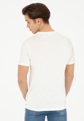 Erkek Ekru Basic Tişört - 50285294039