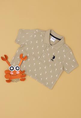 Erkek Çocuk Açık Haki Polo Yaka Tişört - 50288073004