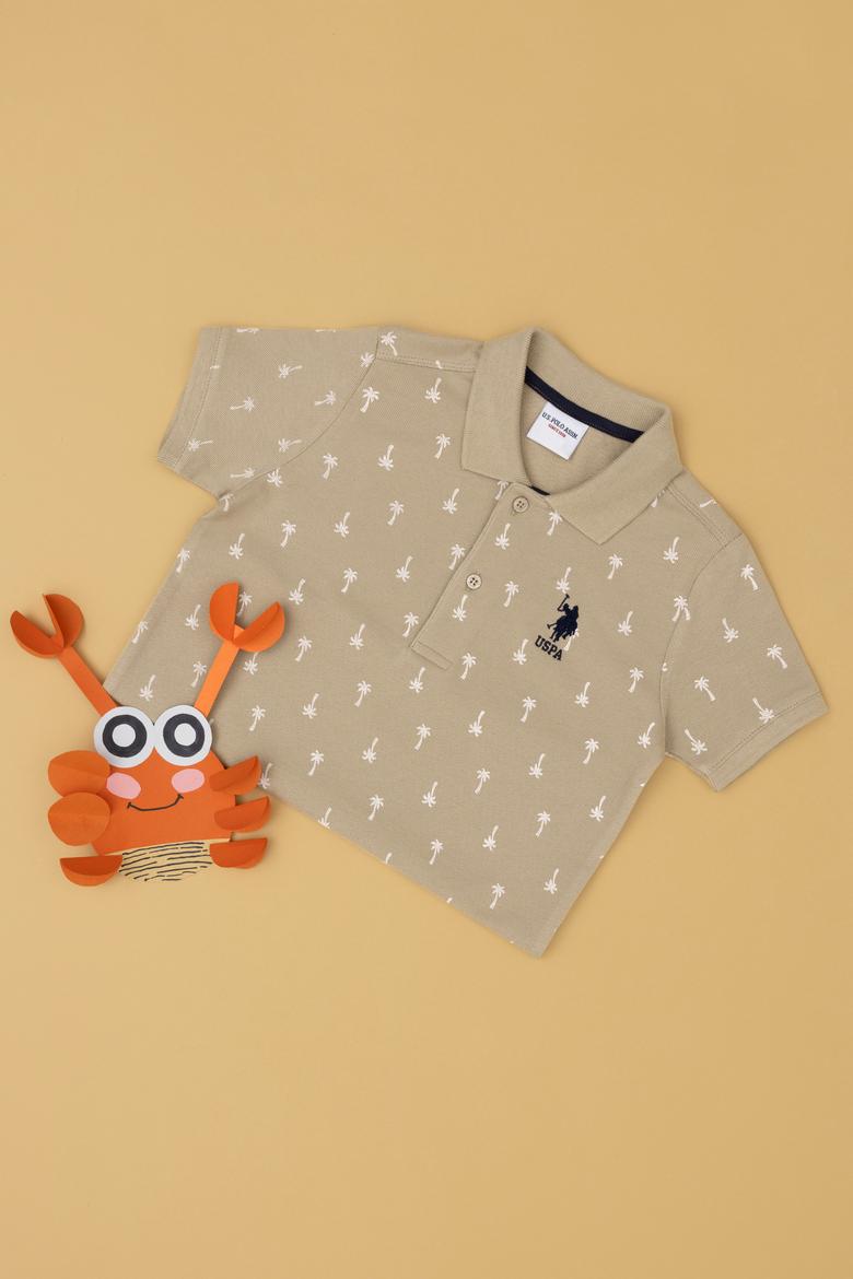 Erkek Çocuk Açık Haki Polo Yaka Tişört