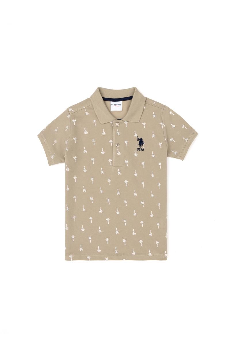 Erkek Çocuk Açık Haki Polo Yaka Tişört