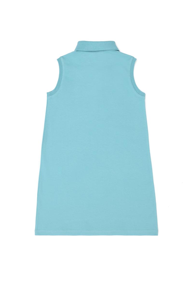 Kız Çocuk Mint Polo Yaka Kolsuz Örme Elbise - 50289282052