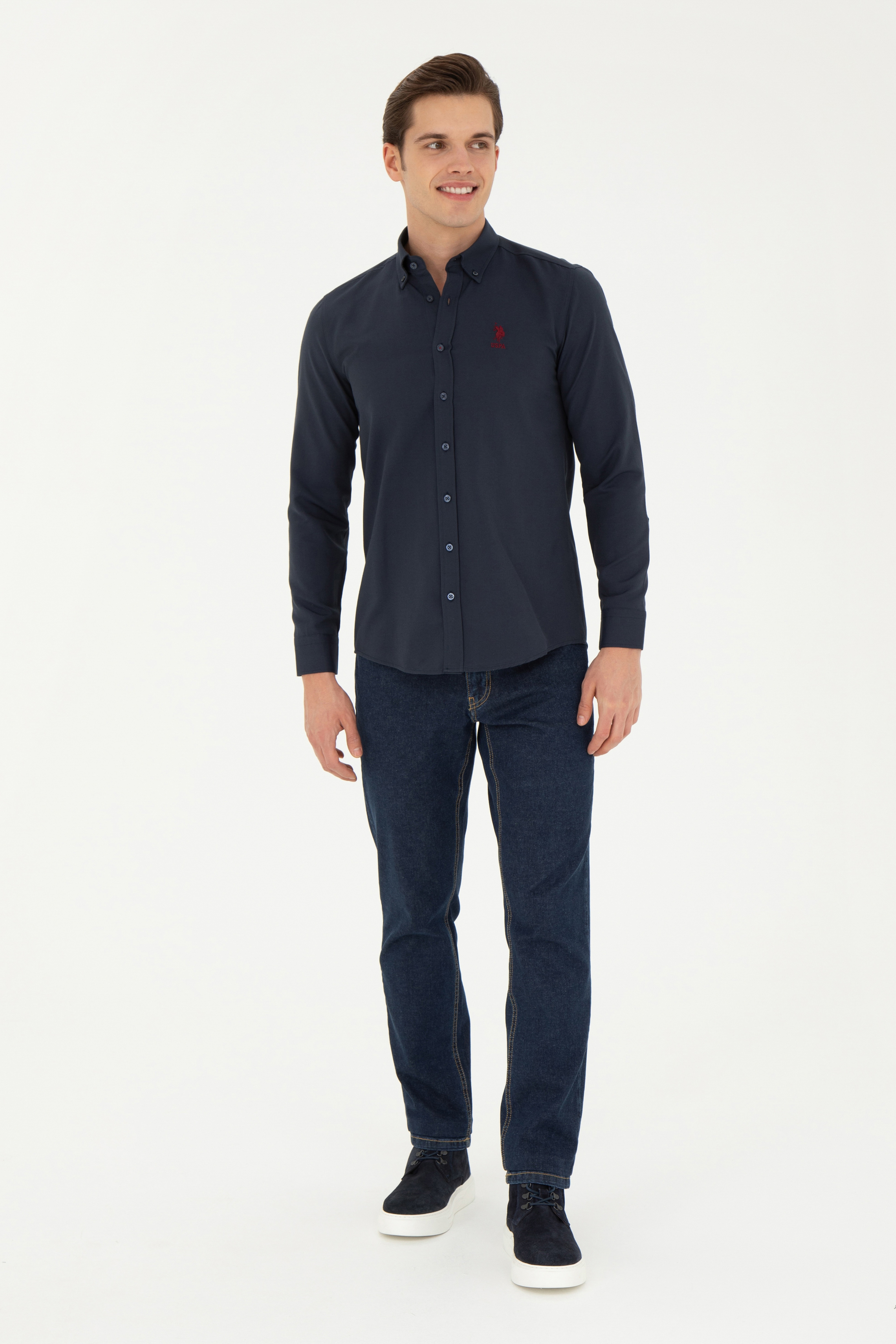 Erkek Koyu Mavi Jean Pantolon - Image 1