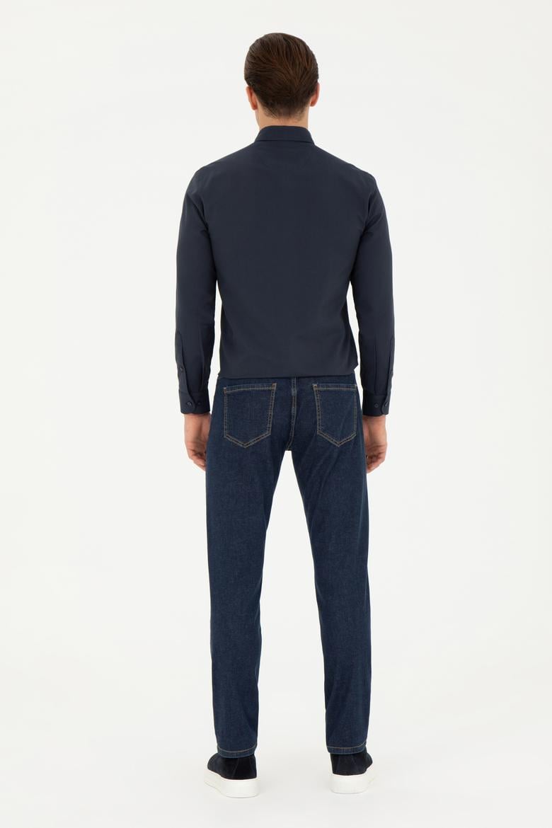 Erkek Koyu Mavi Jean Pantolon - 50266162047