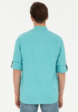 Erkek Mint Uzun Kollu Gömlek - 50263721014