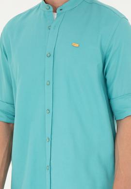 Erkek Mint Uzun Kollu Gömlek - 50263721014