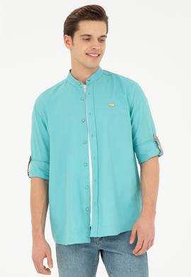 Erkek Mint Uzun Kollu Gömlek - 50263721014