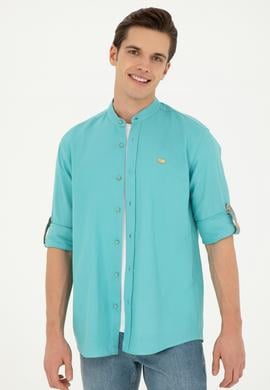 Erkek Mint Uzun Kollu Gömlek - 50263721014