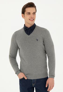 Erkek Gri Melanj Basic Kazak - 50275819014