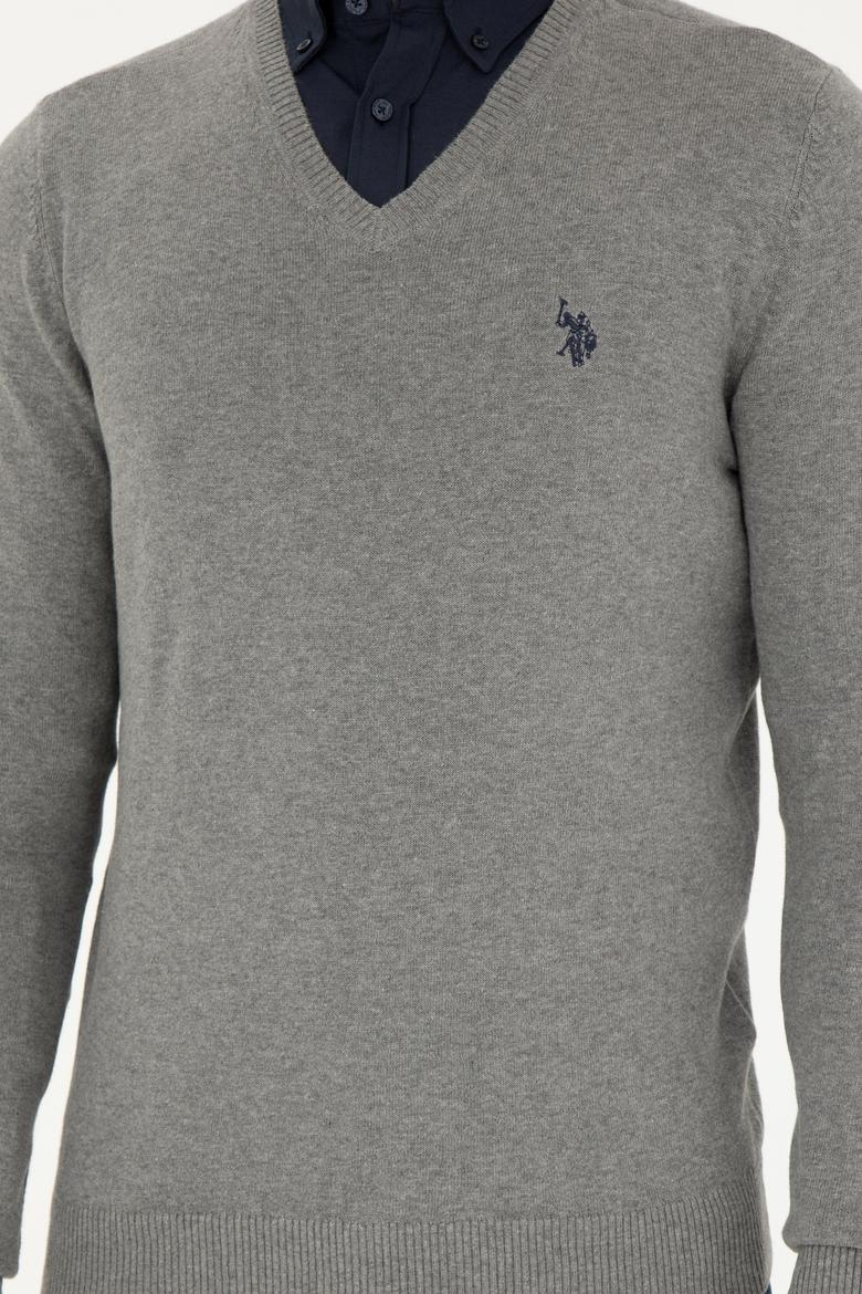 Erkek Gri Melanj Basic Kazak - 50275819014