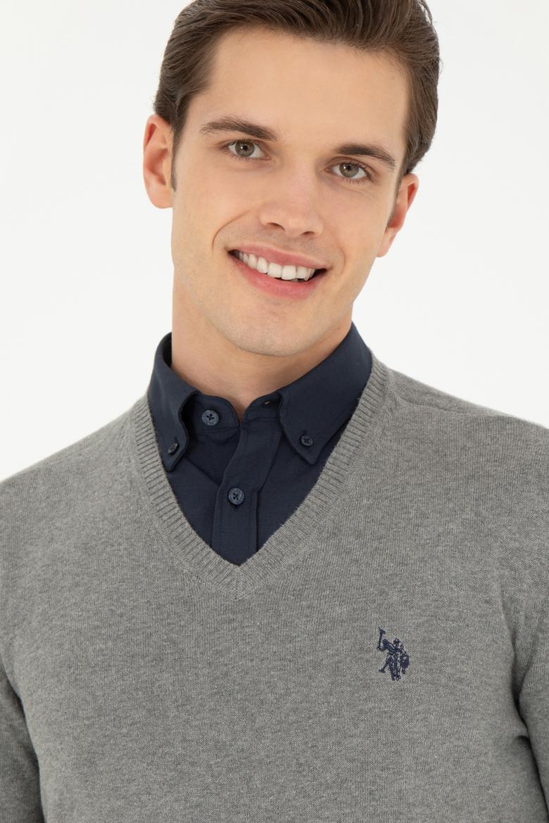 Erkek Gri Melanj Basic Kazak - 50275819014