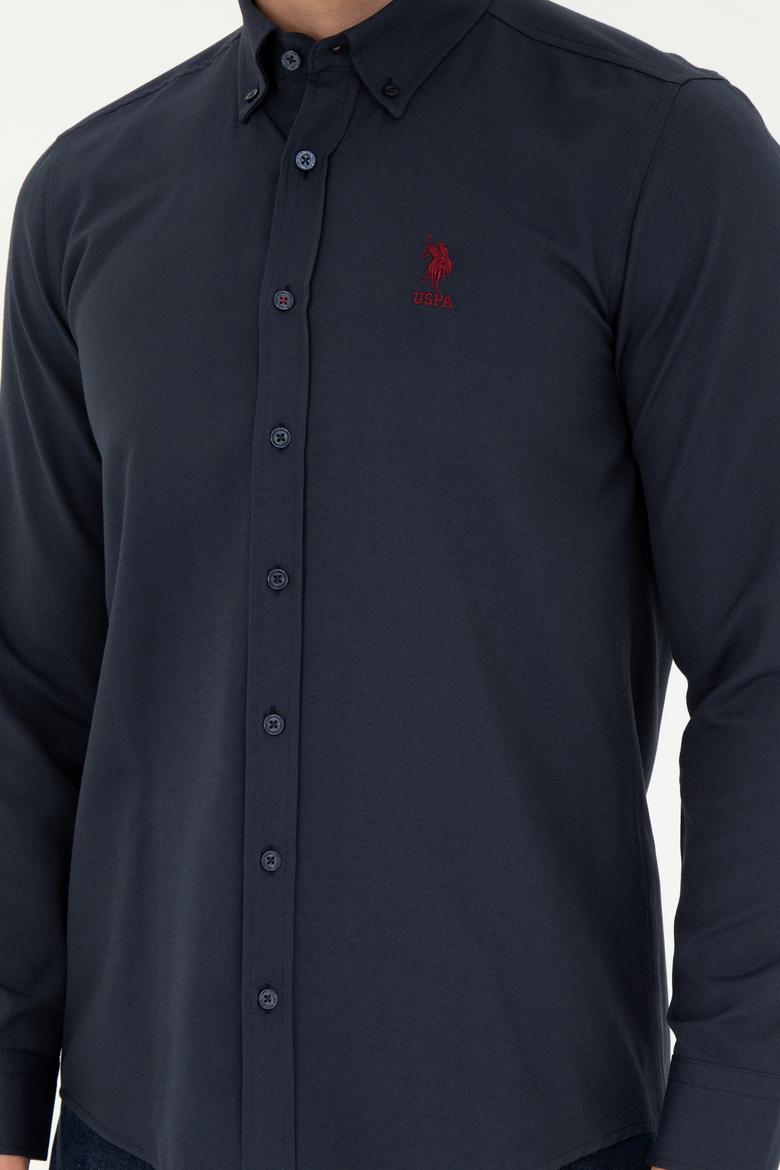 Erkek Lacivert Uzun Kollu Basic Gömlek - 50253873033