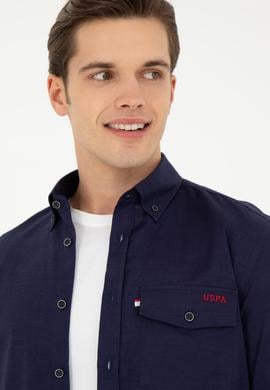 Erkek Lacivert Uzun Kollu Gömlek - 50283364001