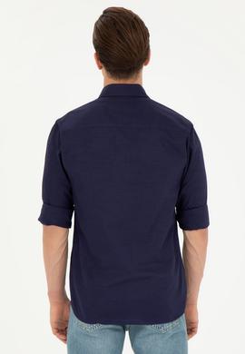 Erkek Lacivert Uzun Kollu Gömlek - 50283364001