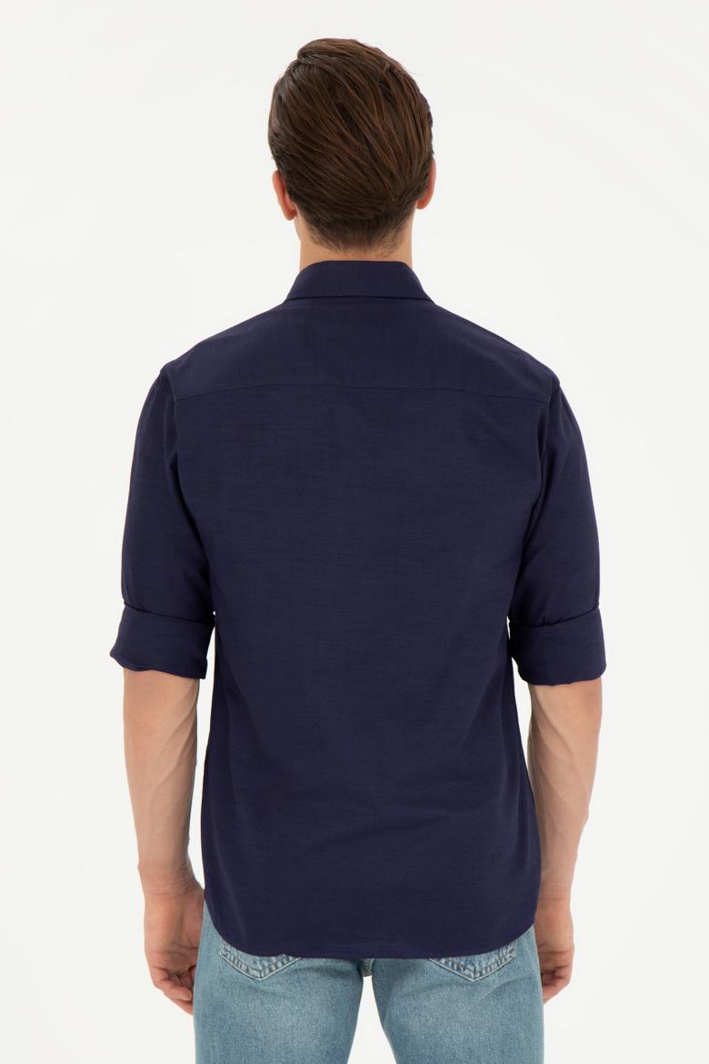 Erkek Lacivert Uzun Kollu Gömlek - 50283364001