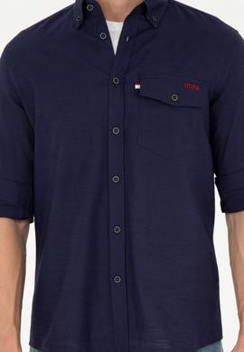 Erkek Lacivert Uzun Kollu Gömlek - 50283364001