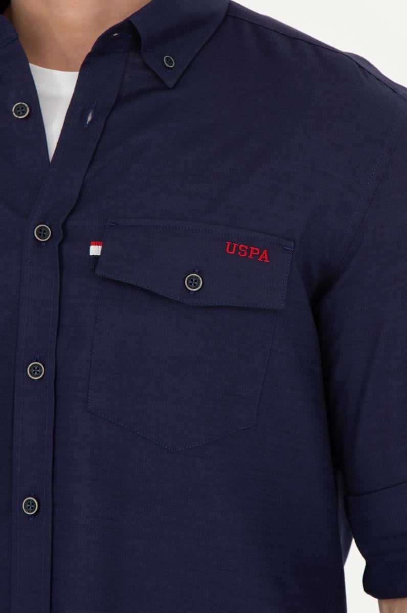 Erkek Lacivert Uzun Kollu Gömlek