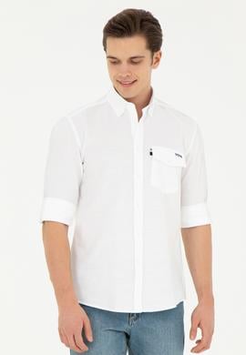 Erkek Beyaz Uzun Kollu Gömlek - 50283364010