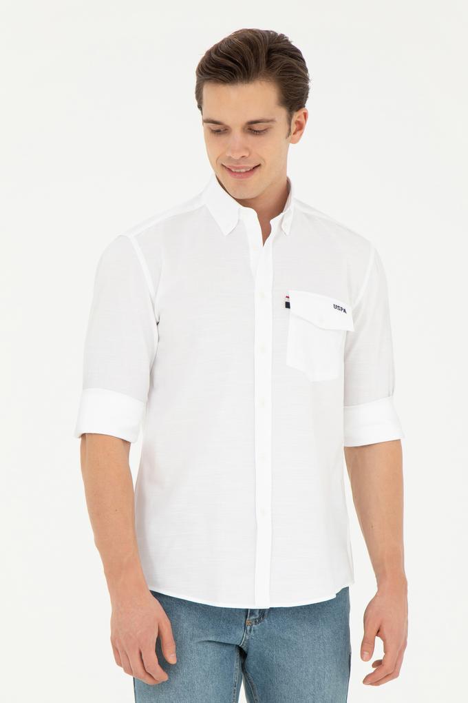 Erkek Beyaz Uzun Kollu Gömlek