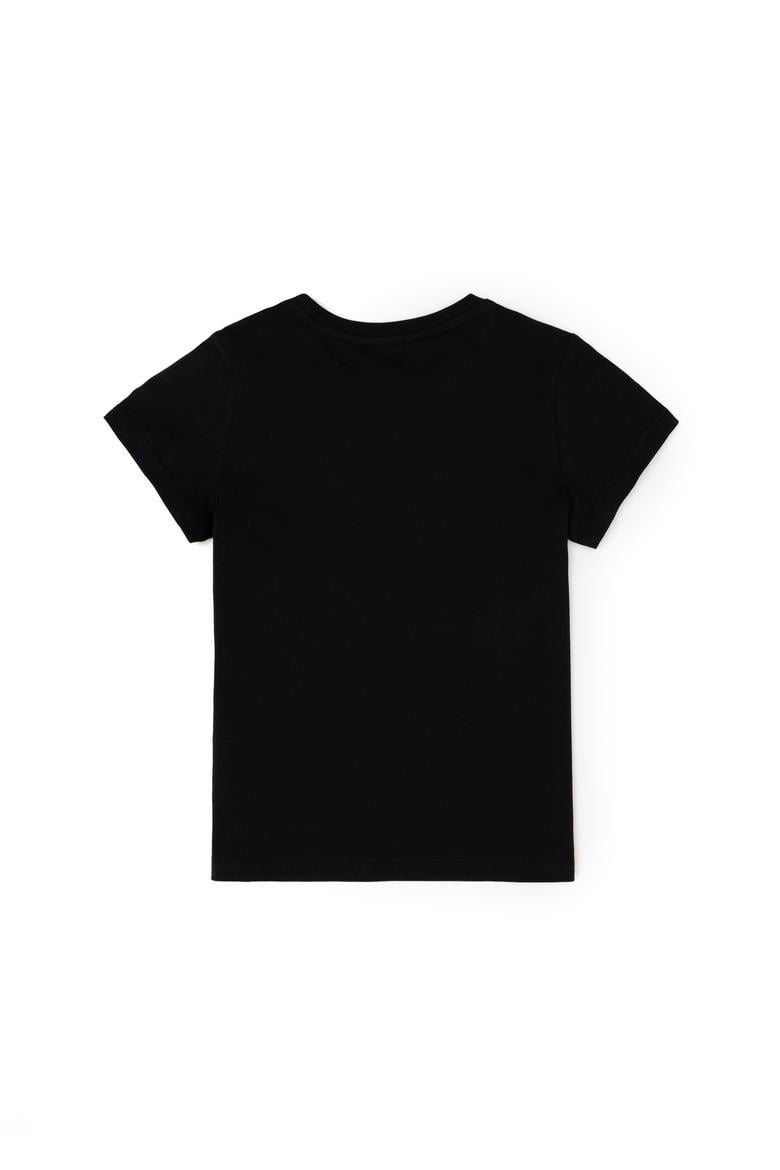 Erkek Çocuk Siyah Bisiklet Yaka Tişört - 50281843061