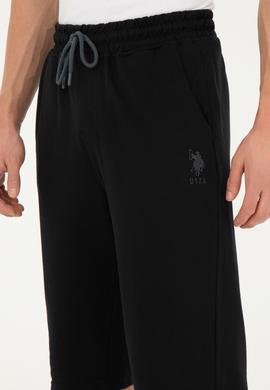 Erkek Siyah Örme Şort - 50279619008