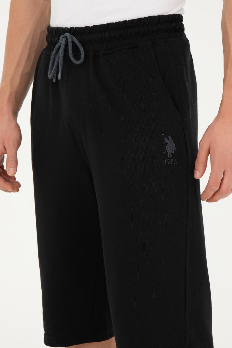 Erkek Siyah Örme Şort - 50279619008