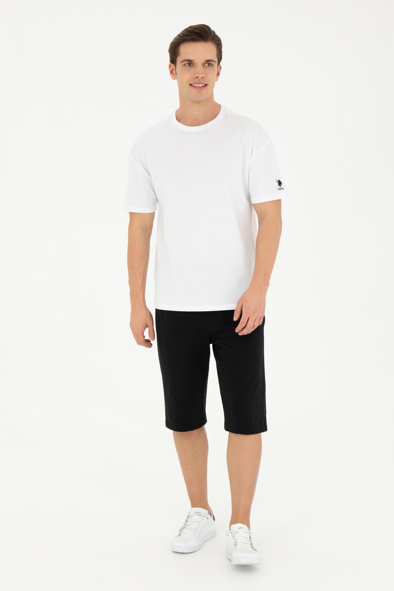 Erkek Siyah Örme Şort