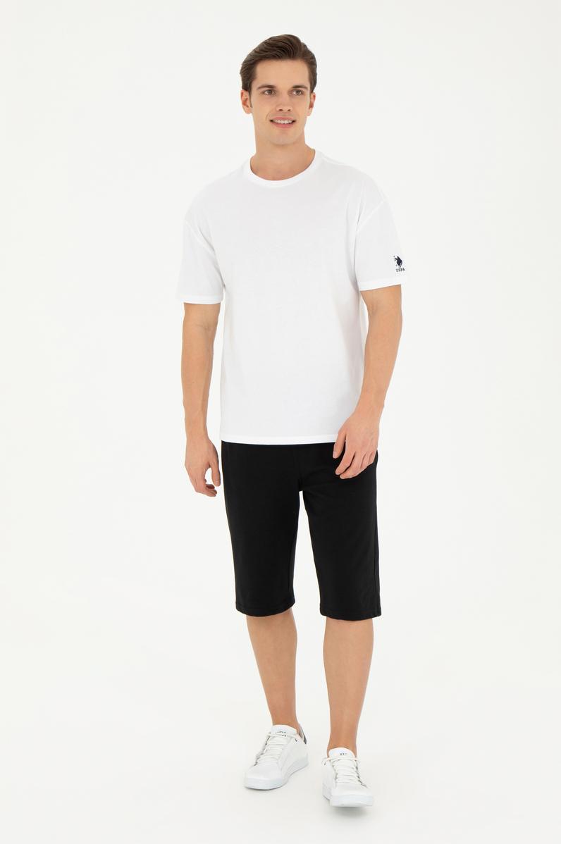 Erkek Siyah Örme Şort