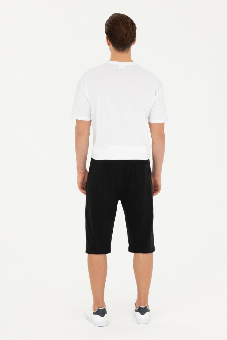 Erkek Siyah Örme Şort - 50279619008