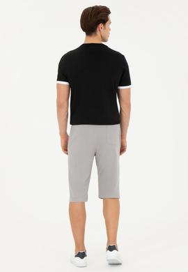 Erkek Koyu Gri Örme Şort - 50279619089