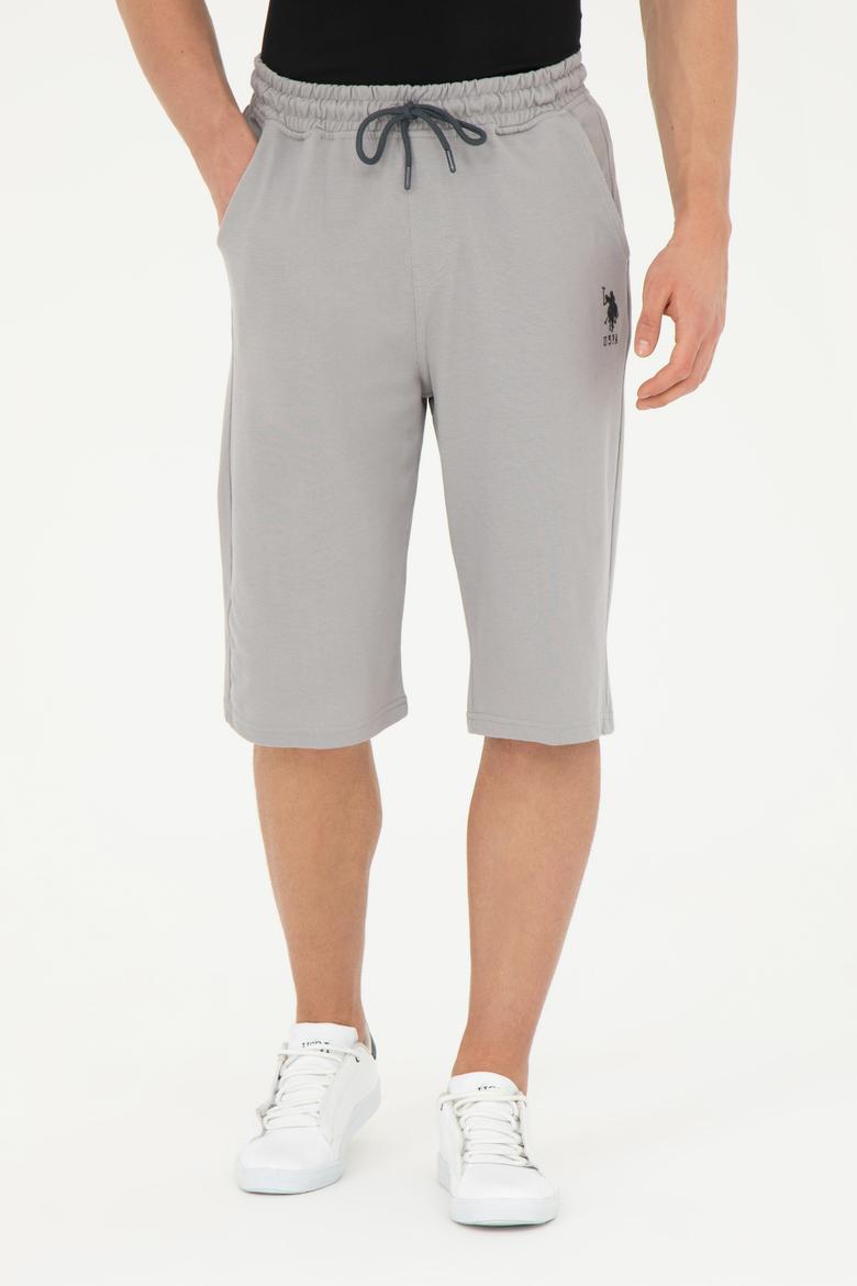 Erkek Koyu Gri Örme Şort - 50279619089