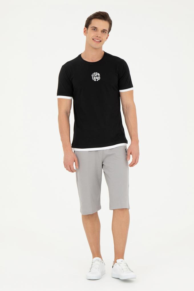 Erkek Koyu Gri Örme Şort