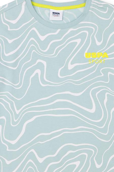 Erkek Çocuk Su Yeşili Bisiklet Yaka Tişört