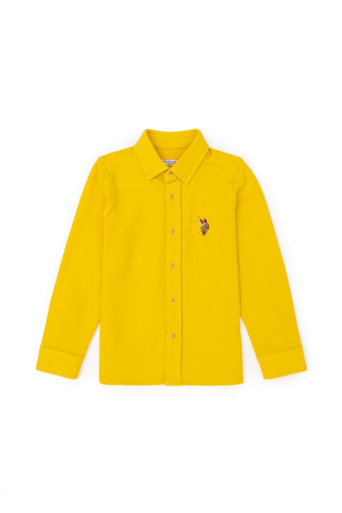Erkek Çocuk Safran Uzun Kollu Gömlek