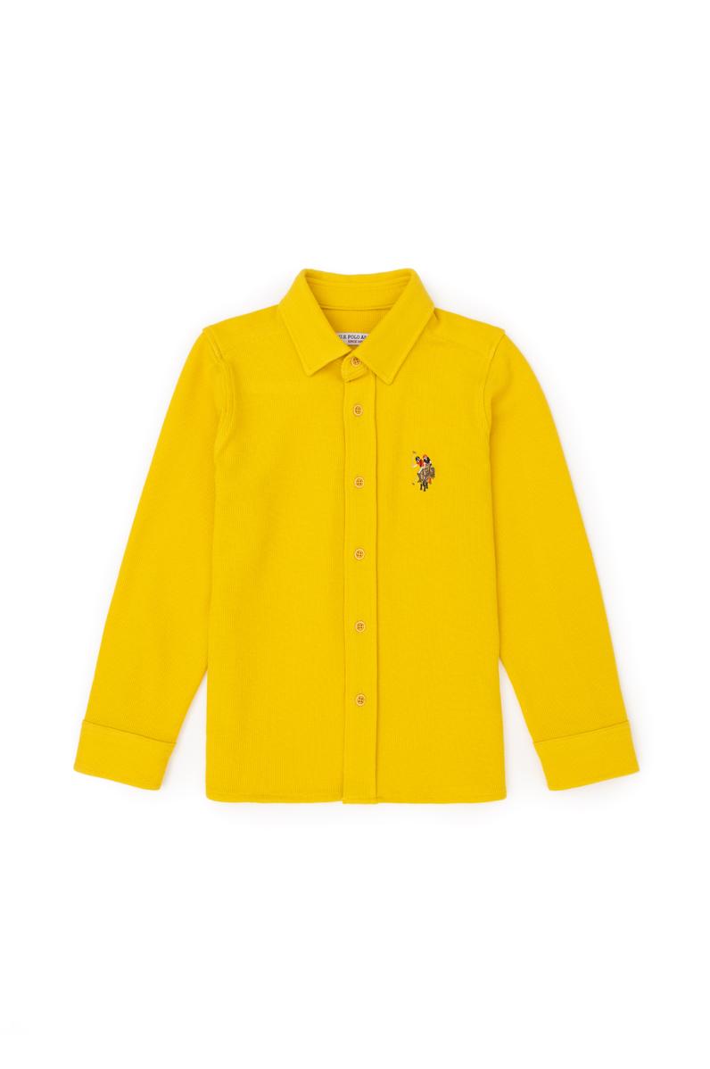 Erkek Çocuk Safran Uzun Kollu Gömlek
