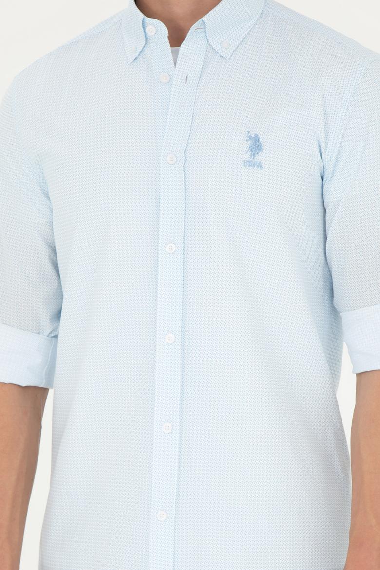 Erkek Saks Uzun Kollu Gömlek - 50284894006