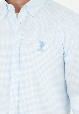 Erkek Saks Uzun Kollu Gömlek - 50284894006