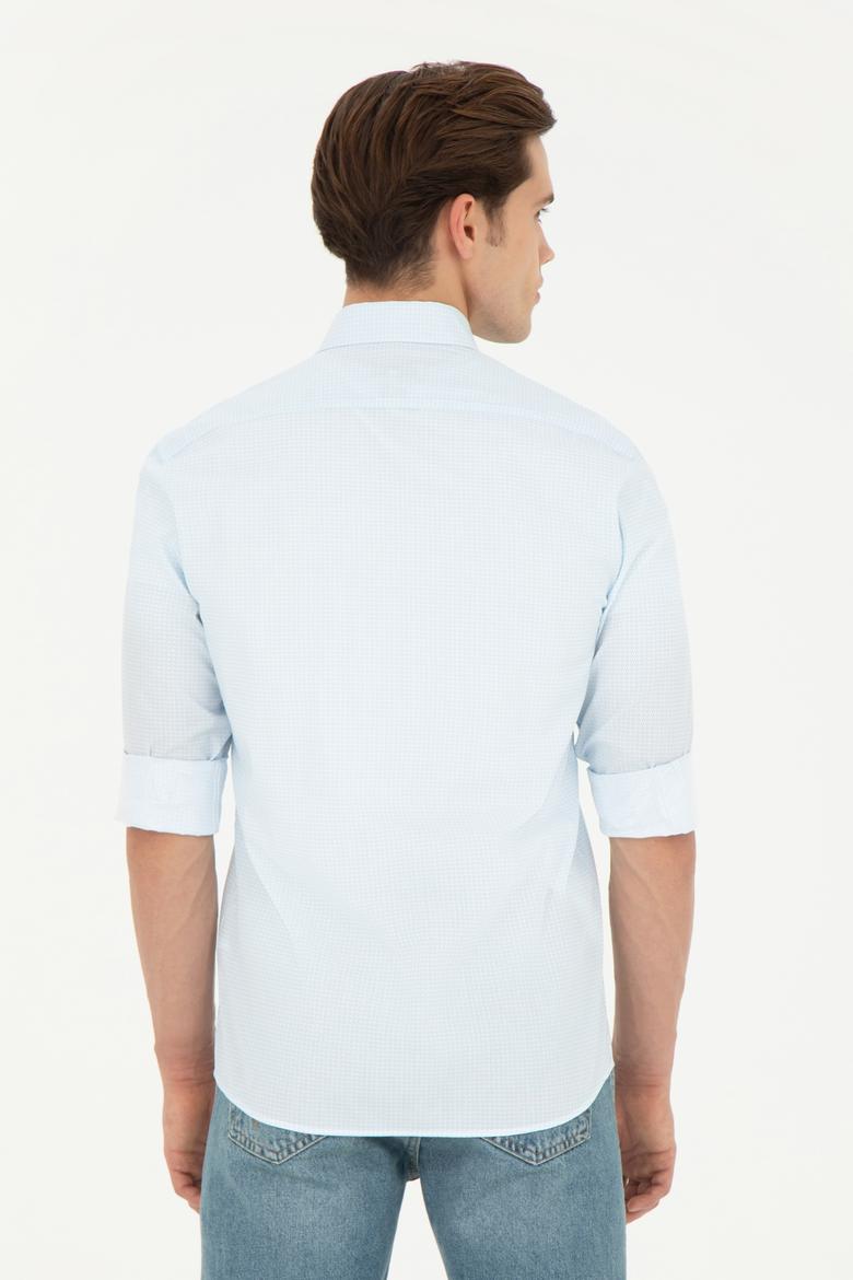 Erkek Saks Uzun Kollu Gömlek - 50284894006