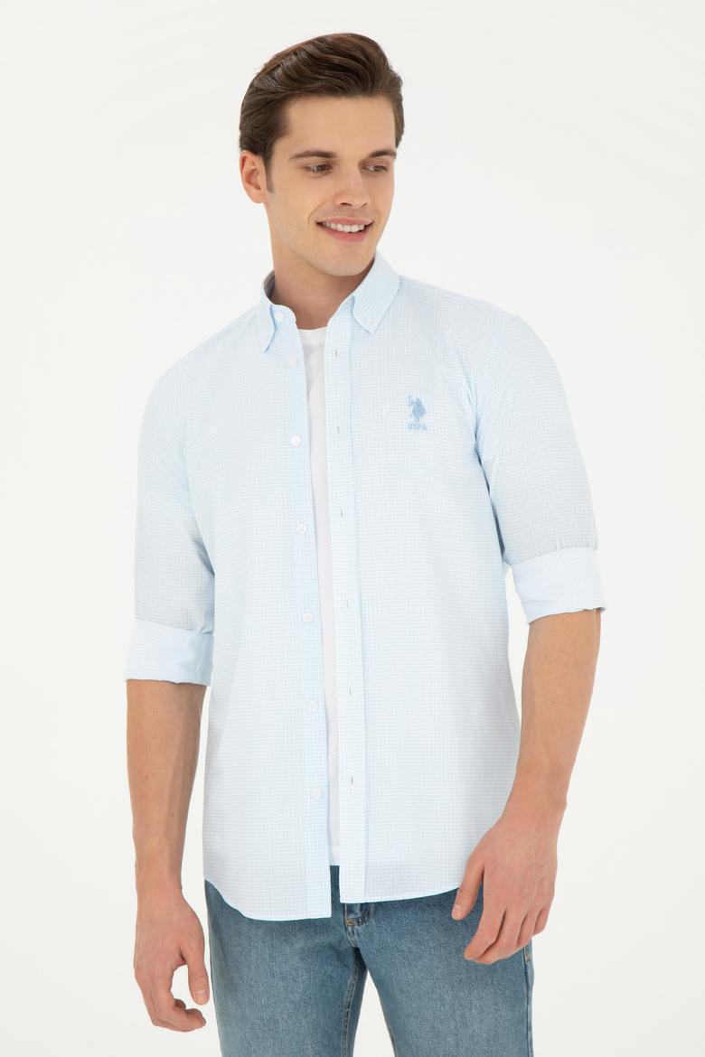 Erkek Saks Uzun Kollu Gömlek - 50284894006