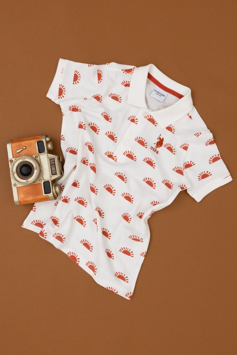 Erkek Çocuk Ekru Polo Yaka Tişört