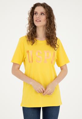 Kadın Sarı Basic Tişört - 50262658110