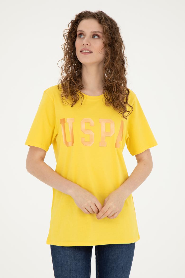 Kadın Sarı Basic Tişört - 50262658110