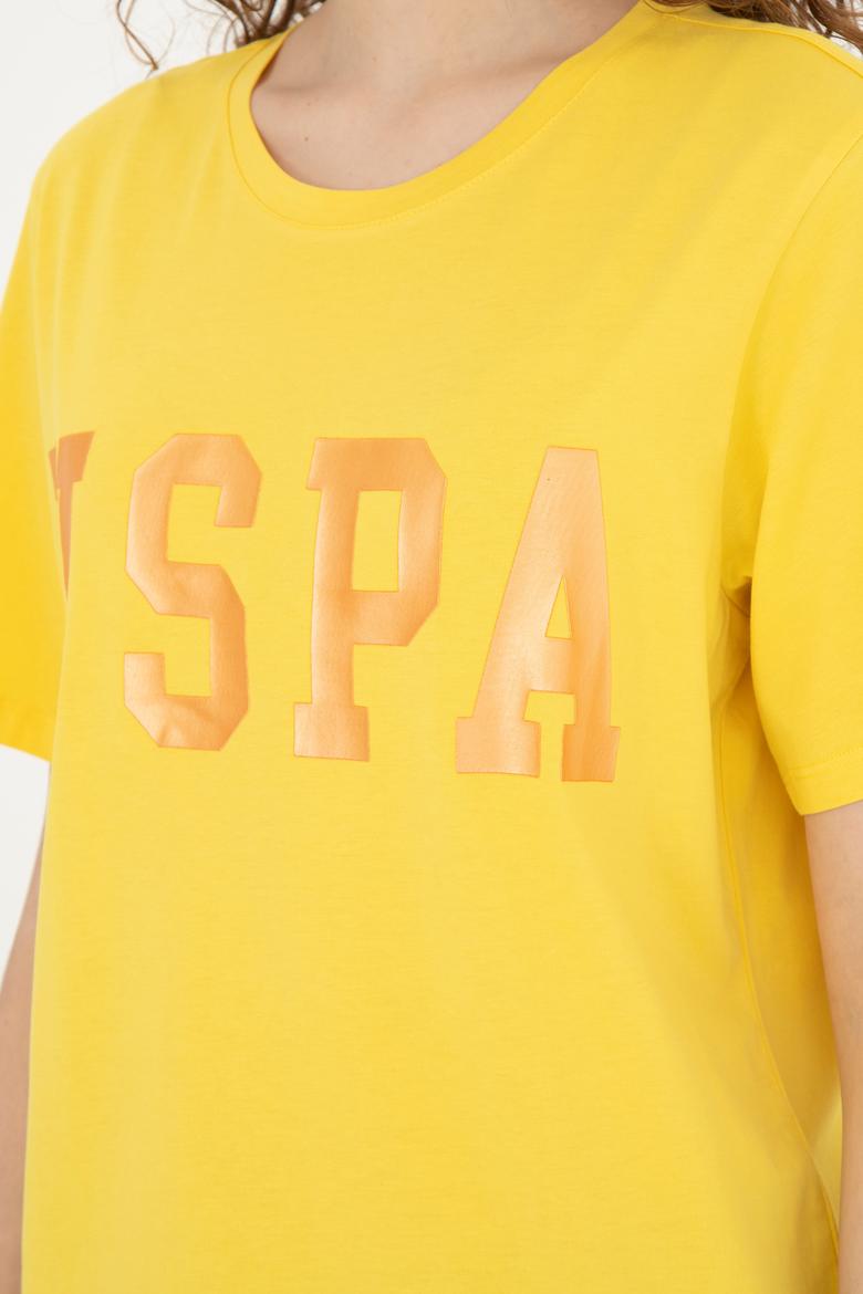 Kadın Sarı Basic Tişört - 50262658110