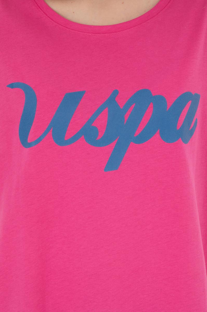 Kadın Fuşya Bisiklet Yaka Tişört